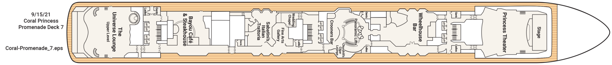 Deck 7 - Promenade plan